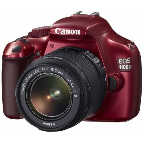 Spiegelreflexcamera EOS 1100D - Rood + Canon EF-S 18-55mm f/3.5-5.6 IS II f/3.5-5.6 Tweedehands