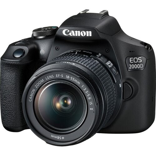 Spiegelreflexcamera EOS 2000D - Zwart + Canon EF-S 18-55 mm f/3.5-5.6 IS II f/3.5-5.6 Tweedehands