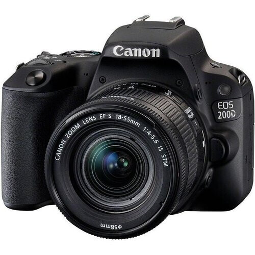 Spiegelreflexcamera EOS 200D - Zwart + Canon Zoom Lens EF-S 18-55mm f/4-5.6 IS STM f/4-5.6 Tweedehands