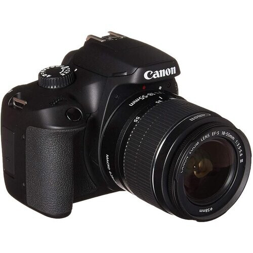 Spiegelreflexcamera EOS 4000D - Zwart + Canon EF-S 18-55mm f/3.5-5.6 III f/3.5-5.6 Tweedehands