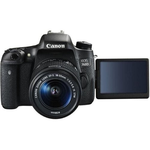 Spiegelreflexcamera EOS 760D - Zwart + Canon EF-S 18-55mm f/3.5-5.6 IS II f/3.5-5.6 Tweedehands