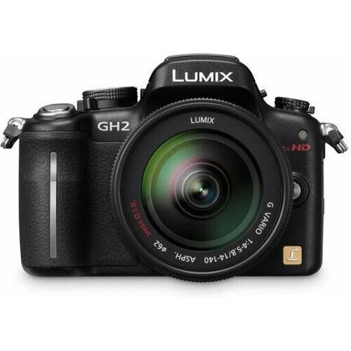 Spiegelreflexcamera - Panasonic Lumix DMC-GH2 Zwart + Lens Panasonic Lumix G Vario 14-45mm f/3.5-5.6 ASPH Mega OIS Tweedehands