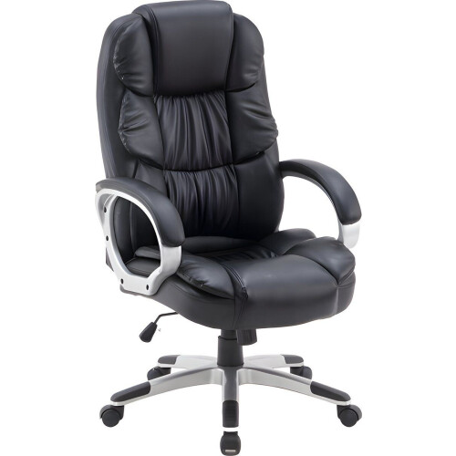 Stane - Ergonomische Bureaustoel - PU Leer - Zwart
