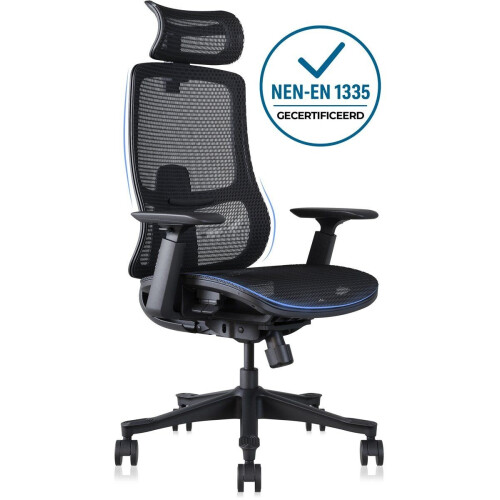 Stane Premium - Ergonomische Bureaustoel - Verstelbare Armleuningen - Inclusief Hoofdsteun