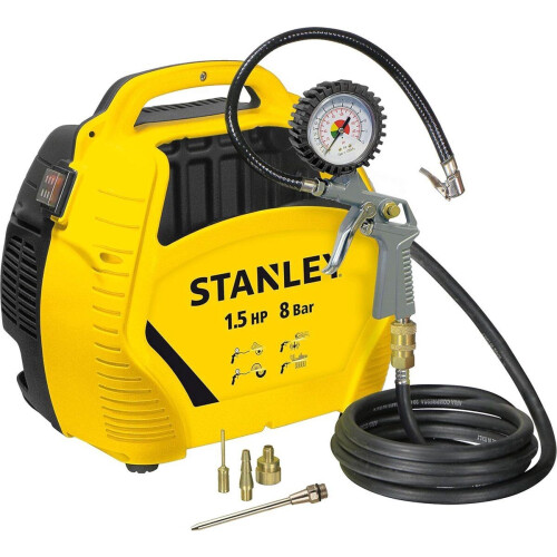 Stanley W8215190STN - Luchtcompressor Olievrij - 8 Bar 180 l/min - Geel