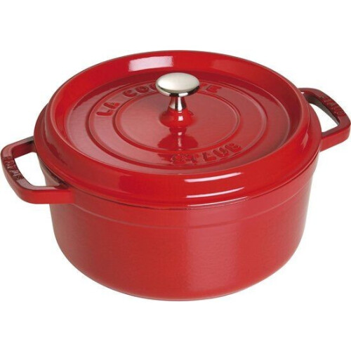 Staub - Braadpan - Gietijzer - ø 24 cm - Kersenrood Tweedehands