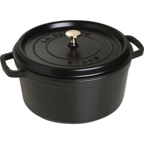 Staub Ronde Braadpan - Ø28 cm - Gietijzer - Zwart