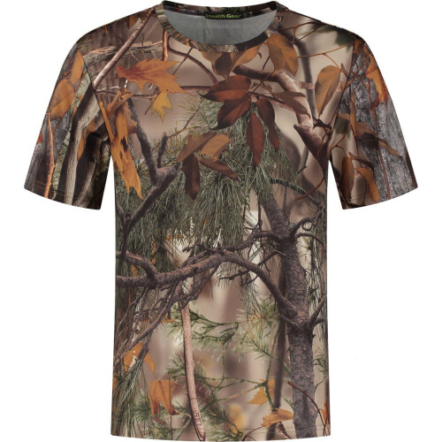 Stealth Gear - T-shirt Korte Mouw Camo - Bosprint - Maat L