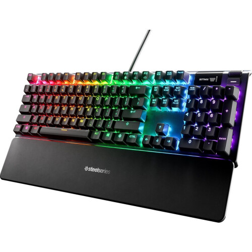 Steelseries Apex 5 - Hybride Mechanisch Gaming Toetsenbord - RGB Verlichting OLED Display - Zwart Tweedehands