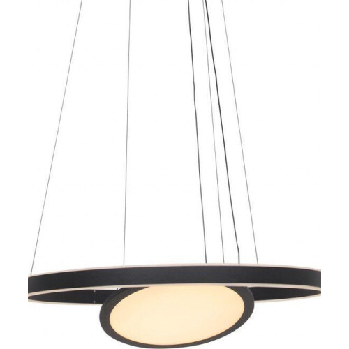 Steinhauer Ringlux - Hanglamp - 60 cm - ingebouwde LED-module - zwart - 3514ZW
