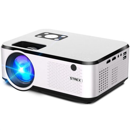 Strex Beamer - Full HD - 1920x1080P - 7000 Lumen - Draadloos Streamen Via WiFi - Mini Projector Tweedehands