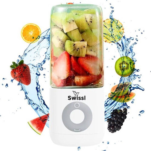 Swissl Blender To Go - Draadloze Smoothie Maker - 500ml - Wit