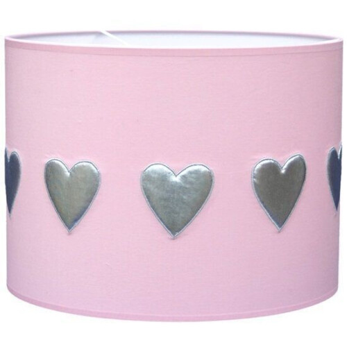 Taftan - Hanglamp - Zilveren harten - Roze - 35 cm
