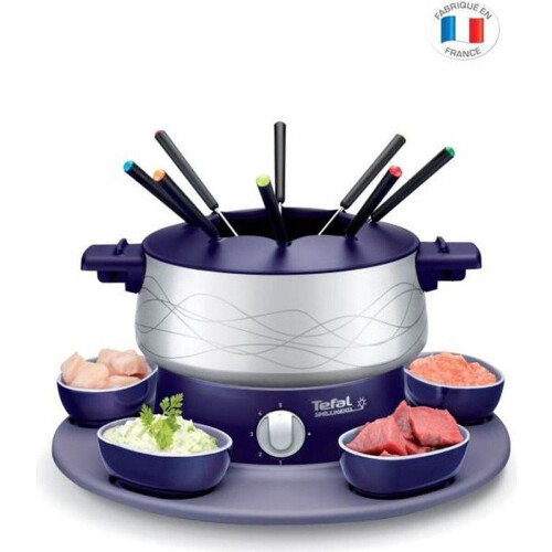 TEFAL EF351412 - Elektrische fonduemaker - 8 personen - Blauw Tweedehands