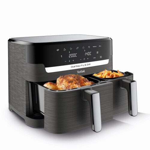 Tefal Easy Fry Dual XXL&Grill EY905B - Dubbele Airfryer - 8.3L - 8 automatische programma's