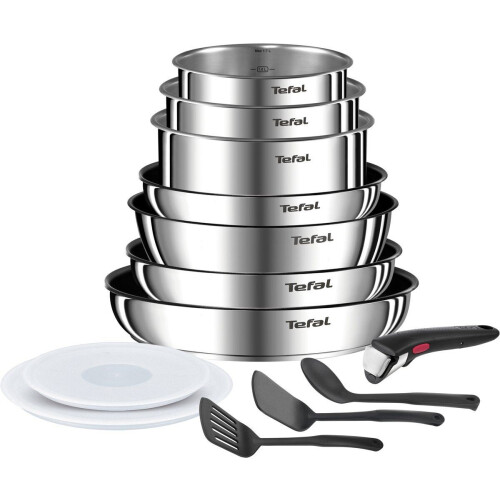 Tefal Ingenio Emotion ON - Pannenset - 13-delig - Inductie - Stapelbaar - Afneembare Handgreep - Grijs