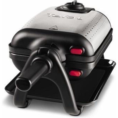 Tefal WM756D - Wafelijzer - 2 Brusselse wafels 10 x 16,5 cm - Zilver zwart
