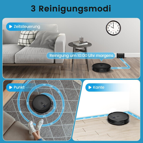 Thamtu G11Lite - Robotstofzuiger - 2800 Pa zuigkracht 150 minuten looptijd app-bediening wifi