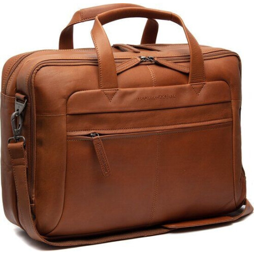 The Chesterfield Brand - Leren Laptoptas Ryan - 3 vakken - 17 inch - Cognac