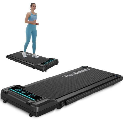 TibaGoods Loopband - Elektrisch - Snelheid tot 6 km/u - Schokabsorberend loopvlak - Compact ontwerp
