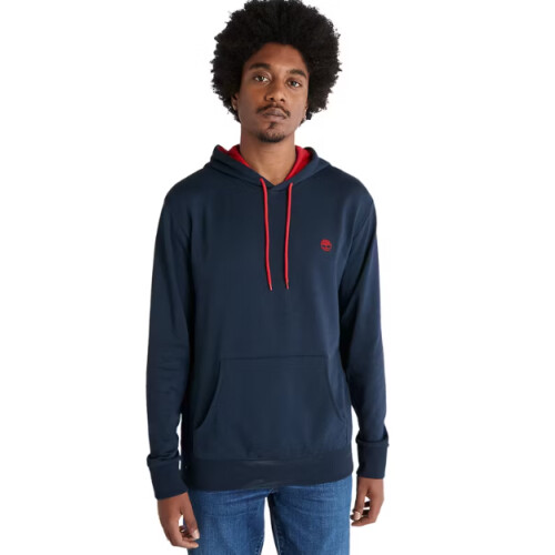 Timberland Oyster Loopback Hoodie - Regular fit - Verstelbare capuchon - Navy - Heren - Maat 3XL Tweedehands