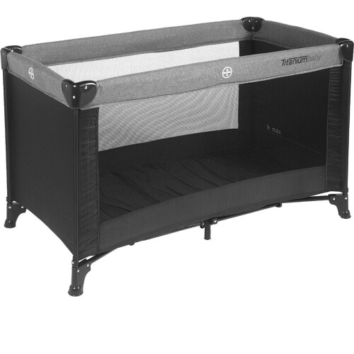 Titaniumbaby Campingbed - 60 X 120 - Beste getest - Donkergrijs