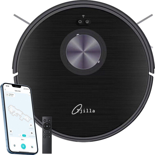 Tjilla C150 - Robotstofzuiger met dweilfunctie - Realtime mapping - Zwart