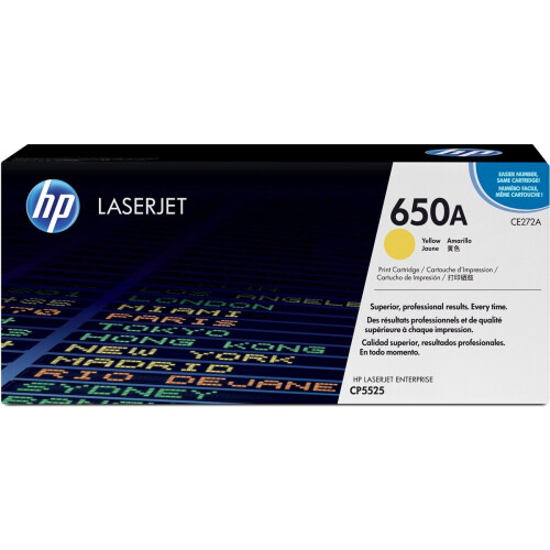 Toner HP 650A Yellow Tweedehands
