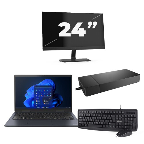 Toshiba Portege X30W-J-10C - Intel Core i5-11e Generatie - 13 inch - 16GB RAM - 256GB SSD - Windows 11 Home + 1x 24 inch Monitor Tweedehands