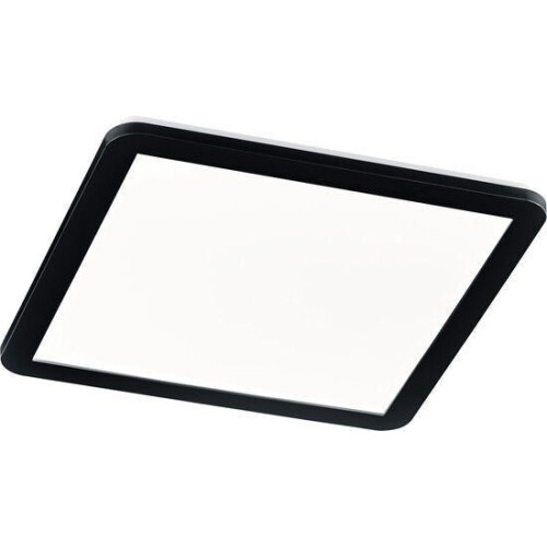 Trio - LED Plafondlamp - 22W - Dimbaar - Warm Wit 3000K - Spatwaterdicht IP44 - Vierkant - Zwart