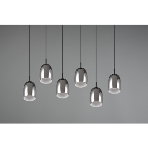 Trio Select Barret - Hanglamp - 6x E14 fitting - 60 cm diameter - Zwart Tweedehands