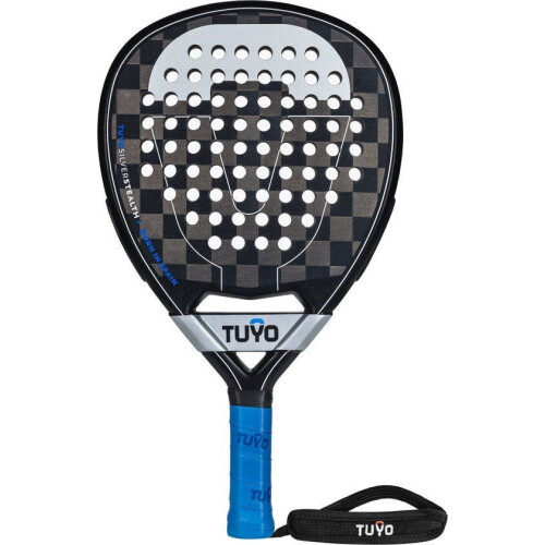 TUYO Silver Stealth+ - Padel Racket - 18K carbon blad - druppelvorm