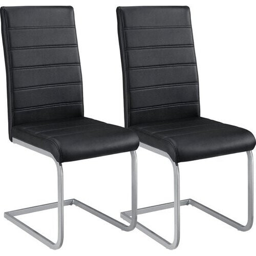 Tweedekans 2 Eetkamerstoelen / stoel - Vegas - Kunstleer - Zwart