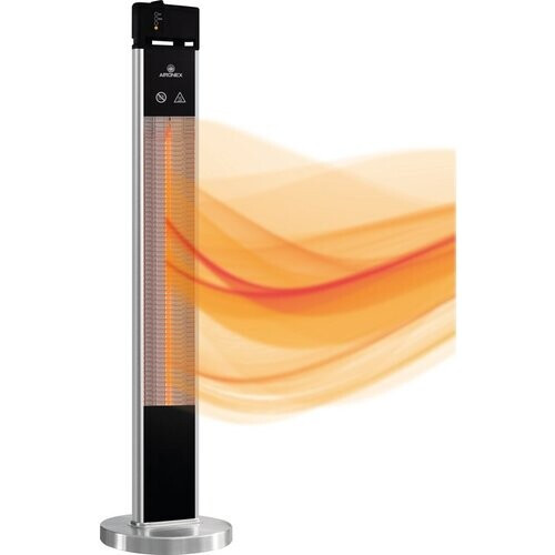 Tweedekans Aironex Elektrische Terrasverwarmer – Infrarood – 3 Warmtestanden – 2000W – 15 x 15 x 130 cm – RVS Tweedehands