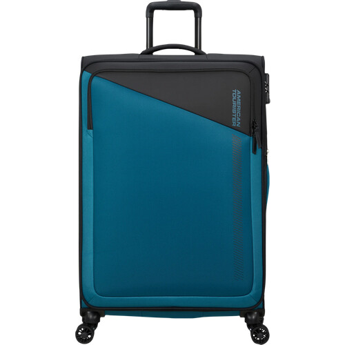 Tweedekans American Tourister Daring Dash Expandable Spinner 77cm Black/Blue Tweedehands
