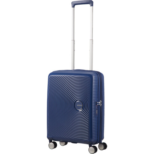 Tweedekans American Tourister Soundbox Expandable Spinner 55cm Midnight Navy Tweedehands