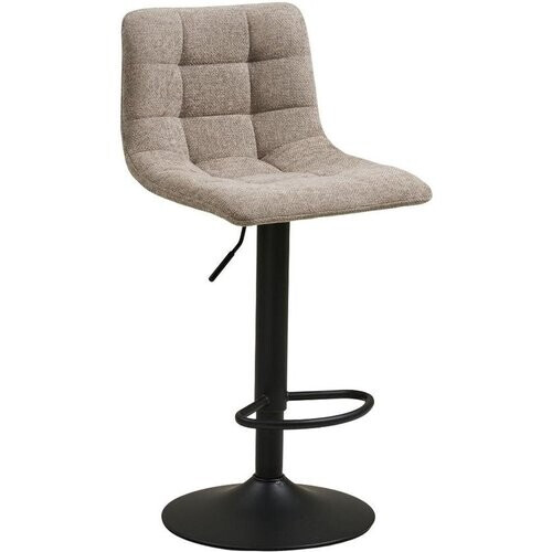 Tweedekans Anea Barstoel – In Hoogte Verstelbaar – Stoffen Zitting met Metalen Frame – Modern Design - Grijs Tweedehands