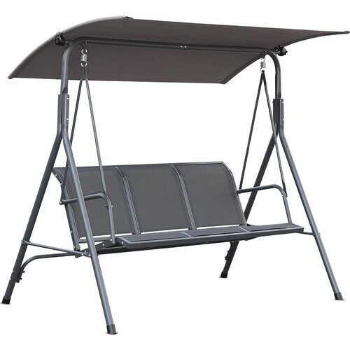Tweedekans Angel Living Tuinschommel - 3 Zitplaatsen - Dak - Teslin-stoel - 170x110x152 cm - Teslin Tweedehands