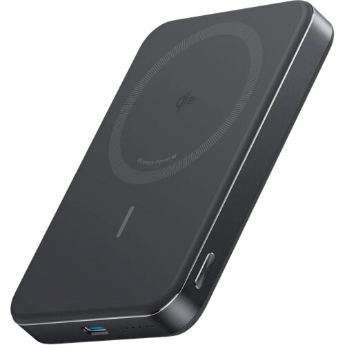 Tweedekans Anker MagGo Slim Draadloze Powerbank met MagSafe en Qi2 10.000 mAh met Snelladen Zwart Tweedehands