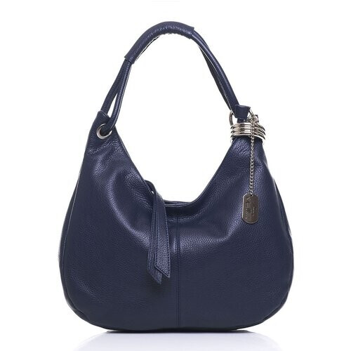 Tweedekans Anna Morellini Alba – Luxe Handgemaakte Schoudertas van 100% Italiaans Leer | Modieuze Blauw Tweedehands