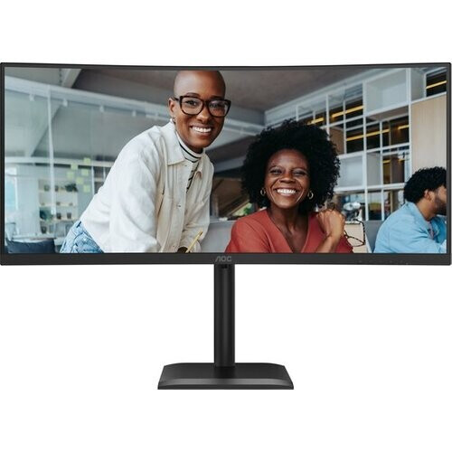 Tweedekans AOC CU34E4C - Gebogen Ultrabrede Zakelijke Monitor - USB-C 90w - 5 jaar Garantie - 34 inch Tweedehands