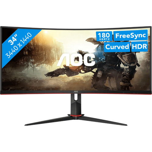 Tweedekans AOC CU34G2XP/BK Curved Tweedehands