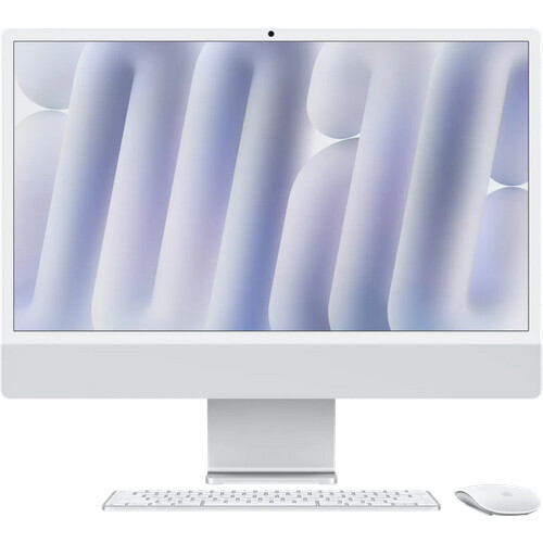 Tweedekans Apple iMac 24 inch M4 (10 core CPU/10 core GPU) 16GB/256GB Zilver QWERTY Tweedehands