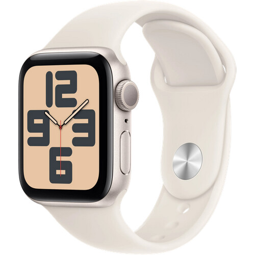 Tweedekans Apple Watch SE 2024 40mm Starlight Sportband M/L Tweedehands