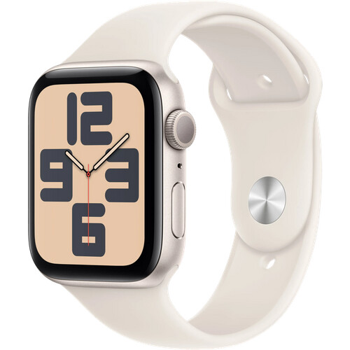 Tweedekans Apple Watch SE 2024 44mm Starlight Sportband M/L Tweedehands