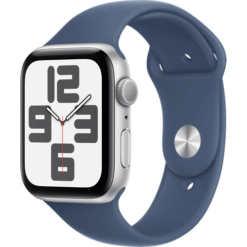 Tweedekans Apple Watch SE 2024 44mm Zilver Sportband M/L