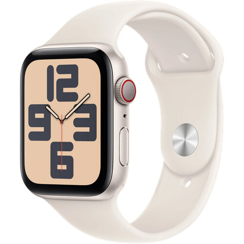 Tweedekans Apple Watch SE 2024 4G 44mm Starlight Sportband S/M Tweedehands