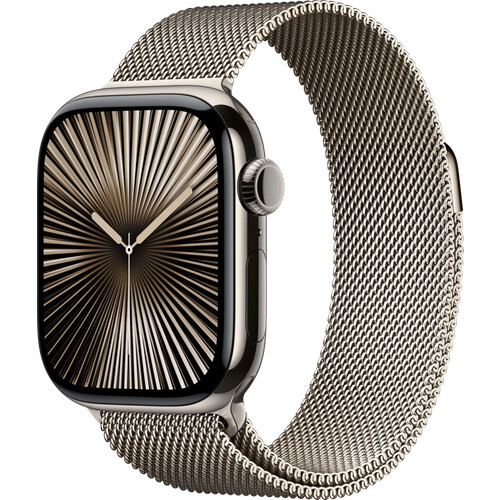 Tweedekans Apple Watch Series 10 4G 42mm Titanium Zilver Milanese Band Tweedehands