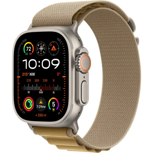 Tweedekans Apple Watch Ultra 2 4G 49mm Zilver Alpine Band Beige L Tweedehands