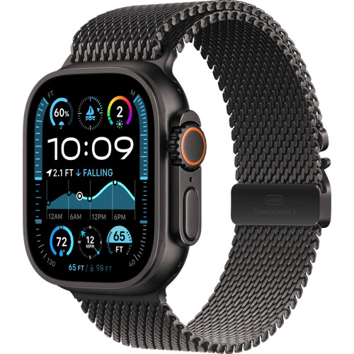 Tweedekans Apple Watch Ultra 2 4G 49mm Zwart Milanese Band L Tweedehands